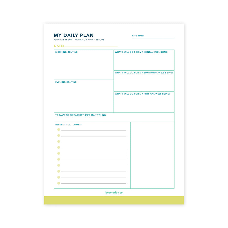 Daily Plan Pad – The Best Today Brand