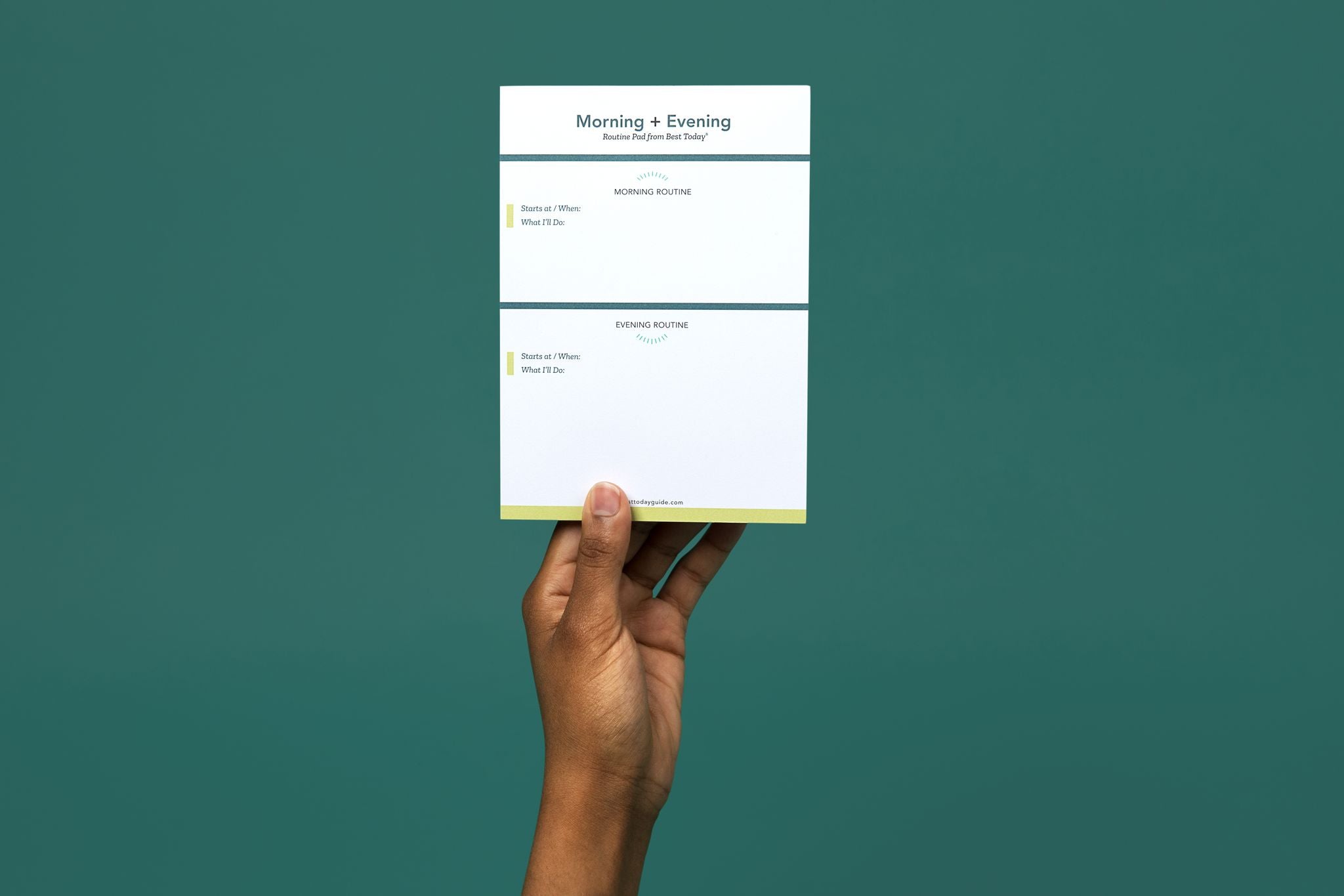 Morning + Evening Routine Planning Pad – The Best Today Brand