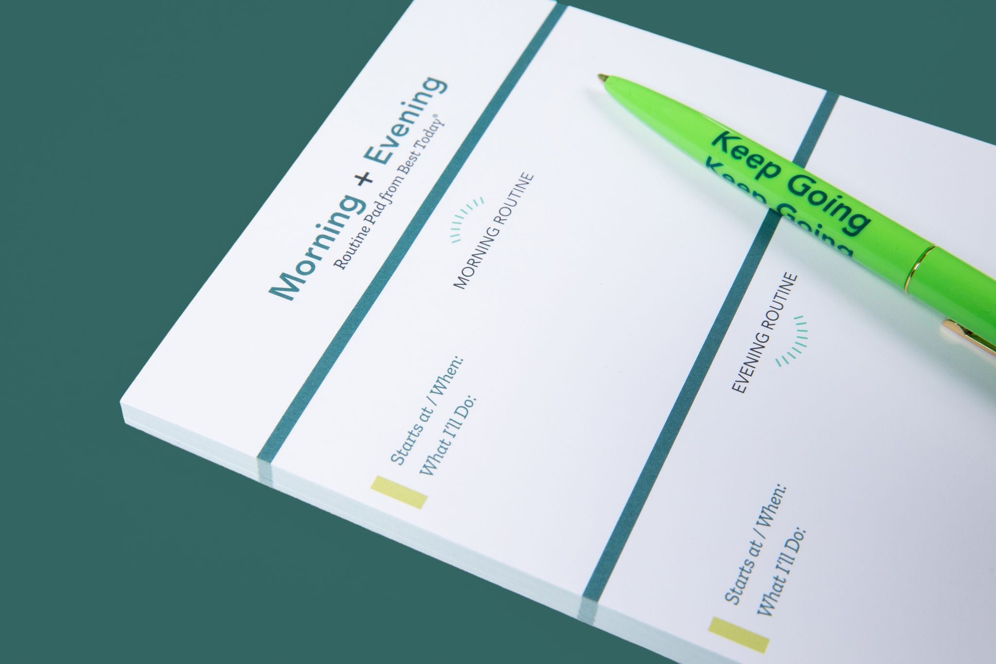 Morning + Evening Routine Planning Pad – The Best Today Brand